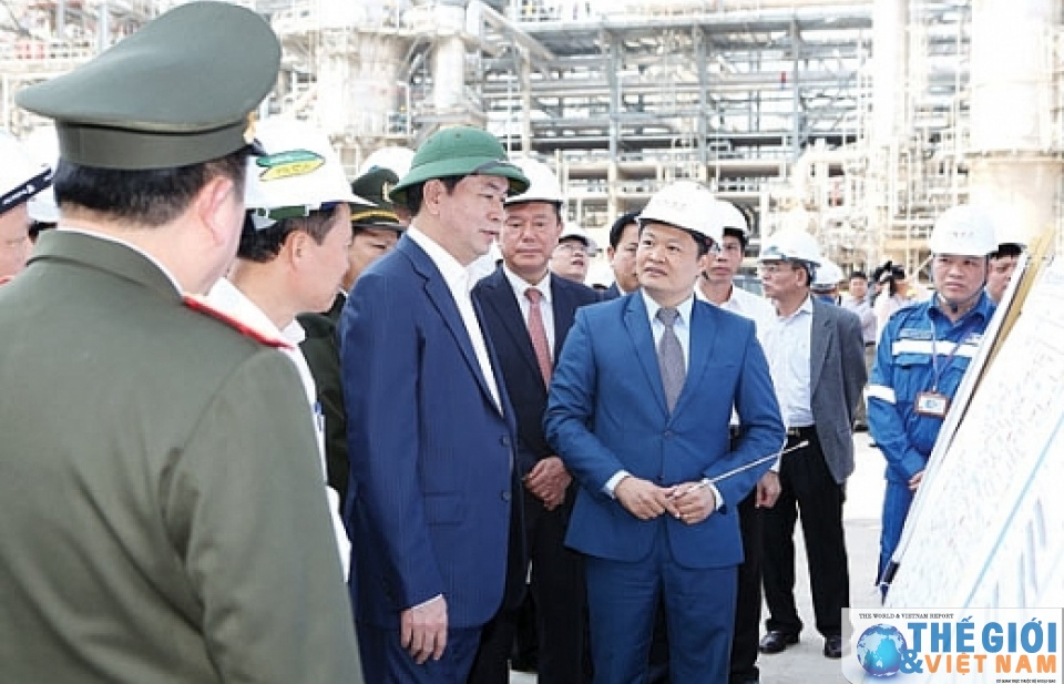 Chủ tịch nước kiểm tra tiến độ Dự án Liên hợp Lọc hóa dầu Nghi Sơn