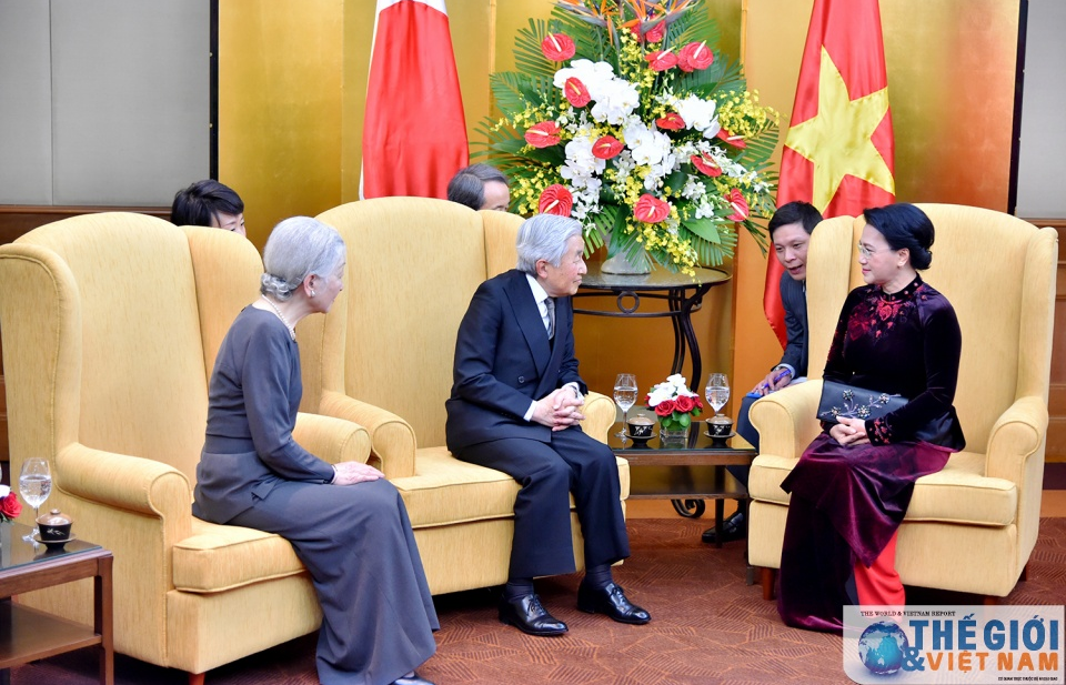 Chủ tịch Quốc hội Nguyễn Thị Kim Ngân hội kiến Nhà vua và Hoàng hậu Nhật Bản
