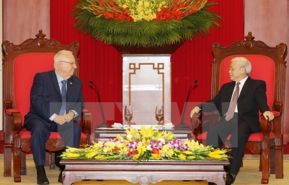 Tổng thống Israel mong thúc đẩy hợp tác nhiều mặt với Việt Nam