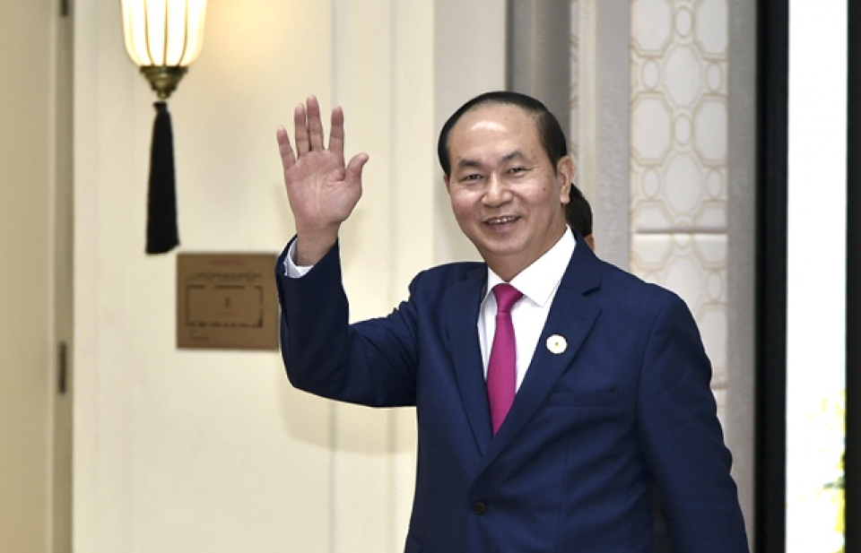 Chủ tịch nước Trần Đại Quang lên đường thăm cấp Nhà nước tới Ấn Độ