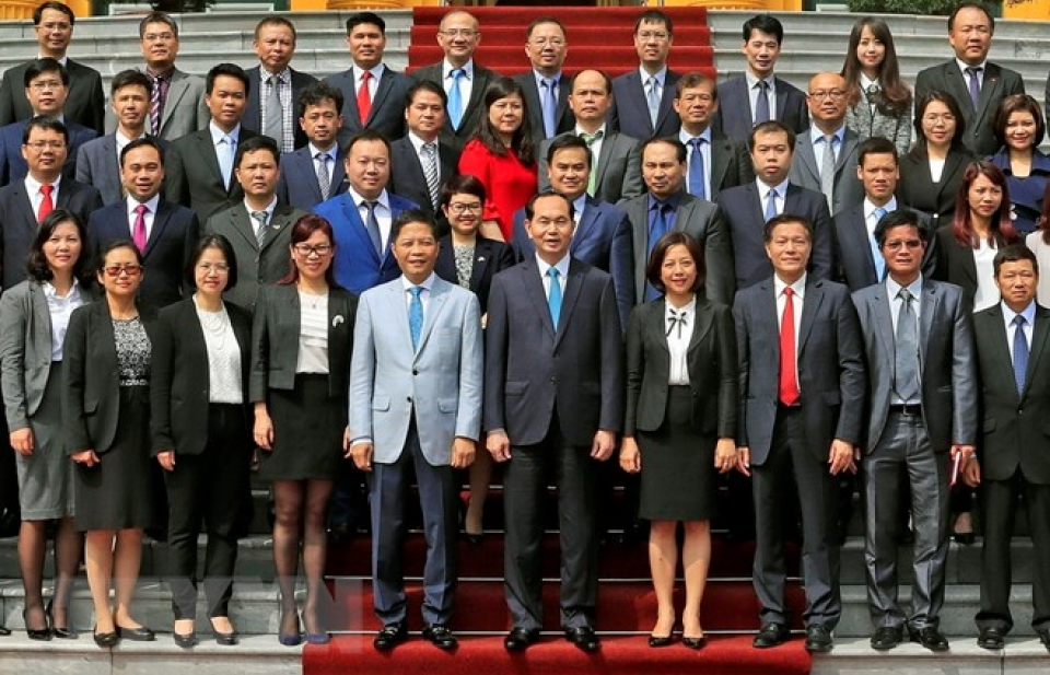 Chủ tịch nước Trần Đại Quang gặp mặt các tham tán thương mại