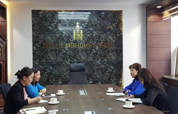 Đại sứ Đoàn Thị Hương làm việc với Bộ trưởng Bộ Y tế Mông Cổ