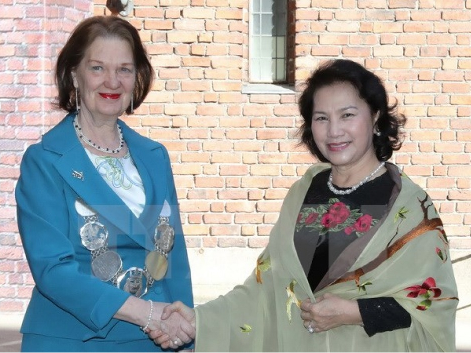 Chủ tịch Quốc hội Nguyễn Thị Kim Ngân gặp Thị trưởng Stockholm