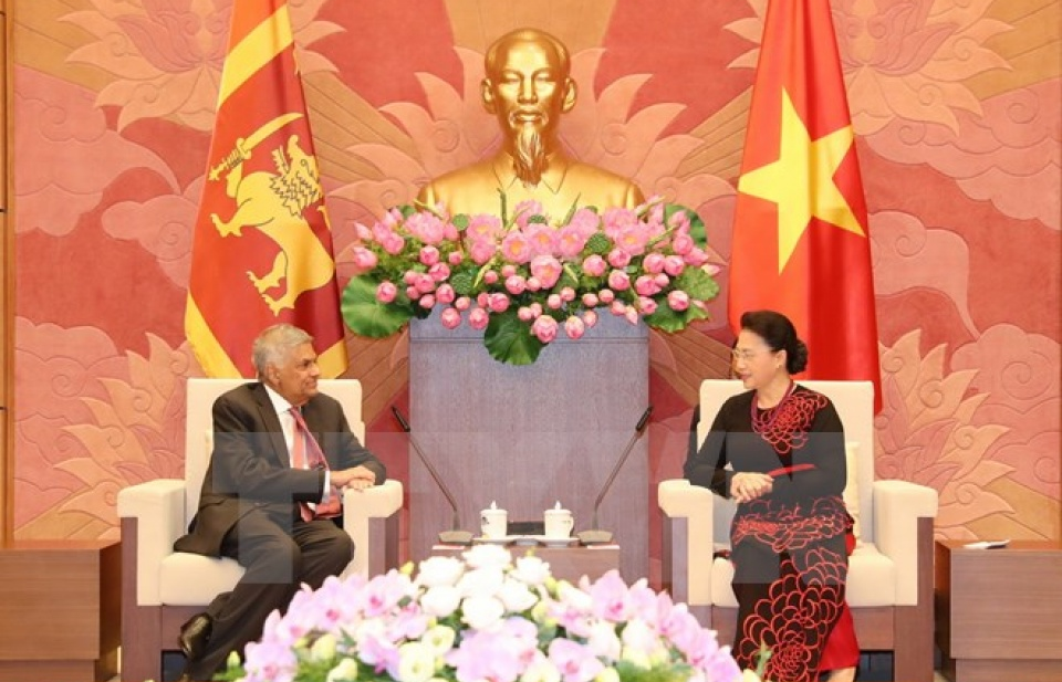 Chủ tịch Quốc hội Nguyễn Thị Kim Ngân hội kiến Thủ tướng Sri Lanka
