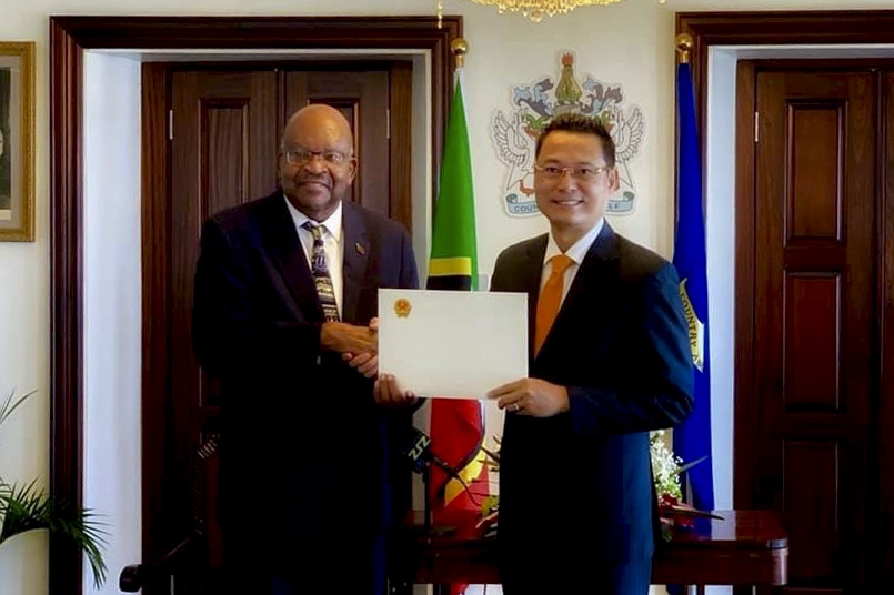Đại sứ Nguyễn Trung Thành trình Thư Ủy nhiệm tại Liên bang Saint Kitts và Nevis
