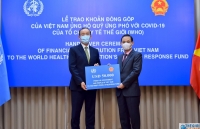 Việt Nam trao khoản đóng góp ủng hộ Quỹ ứng phó với Covid-19 của WHO