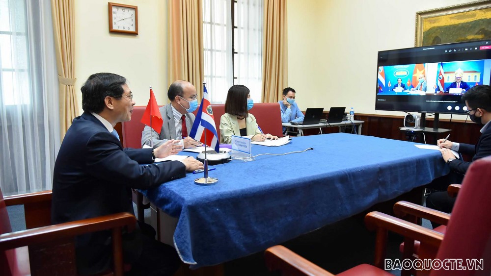 Bộ trưởng Ngoại giao Việt Nam-Costa Rica hội đàm nhân kỷ niệm 45 năm thiết lập quan hệ ngoại giao
