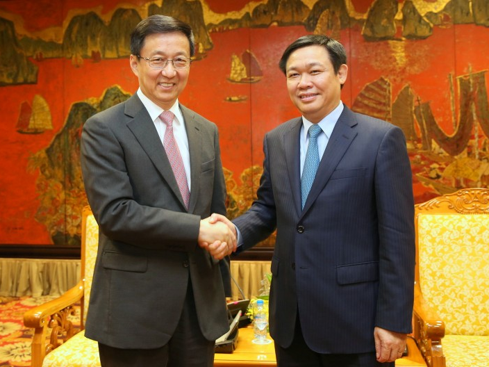 Phó Thủ tướng Vương Đình Huệ tiếp Bí thư Thành ủy Thượng Hải