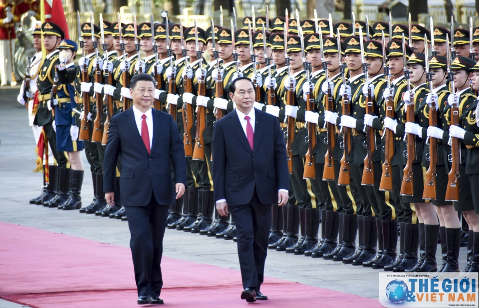 Lễ đón chính thức Chủ tịch nước Trần Đại Quang tại Trung Quốc