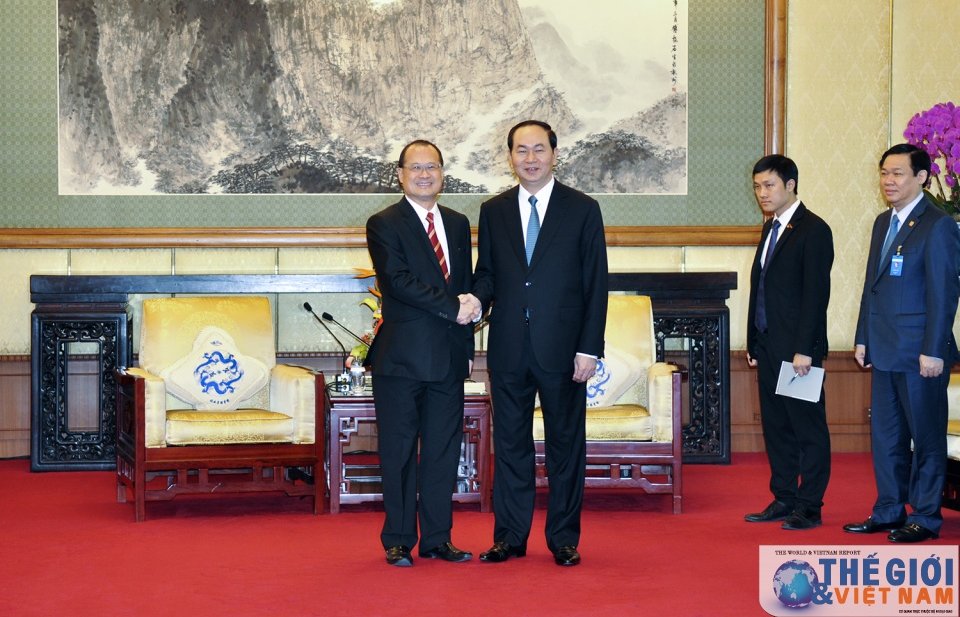 Chủ tịch nước tiếp một số doanh nghiệp Trung Quốc tại Việt Nam