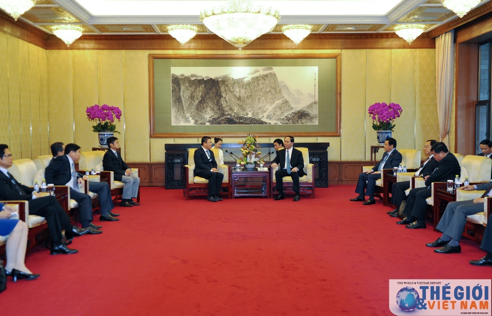 ​Chủ tịch nước Trần Đại Quang tiếp các nhân sỹ Trung Quốc