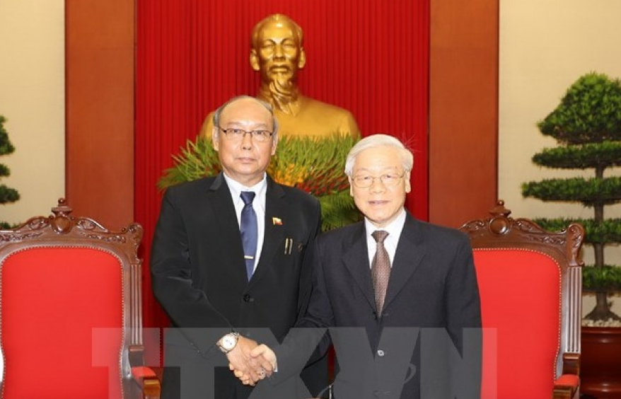 Tổng Bí thư tiếp Chủ tịch Quốc hội Myanmar