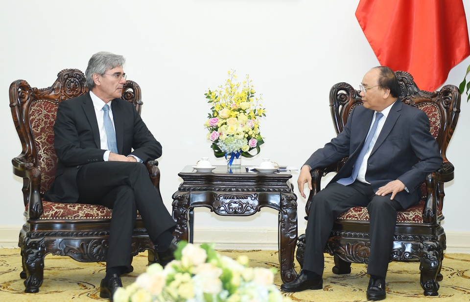 Thủ tướng Nguyễn Xuân Phúc tiếp Tổng Giám đốc Tập đoàn Siemens