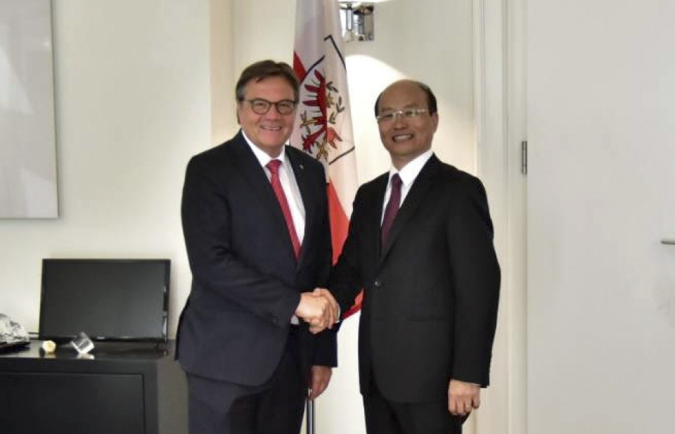 Đoàn doanh nghiệp bang Tyrol, Áo sẽ thăm Việt Nam vào cuối năm 2018