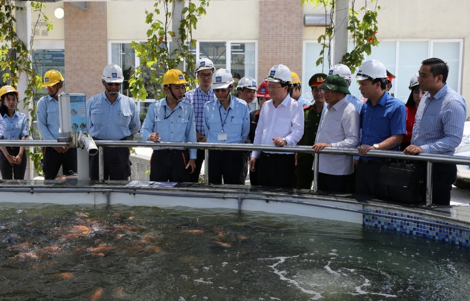 Phó Thủ tướng Trịnh Đình Dũng kiểm tra hệ thống nước thải tại Formosa