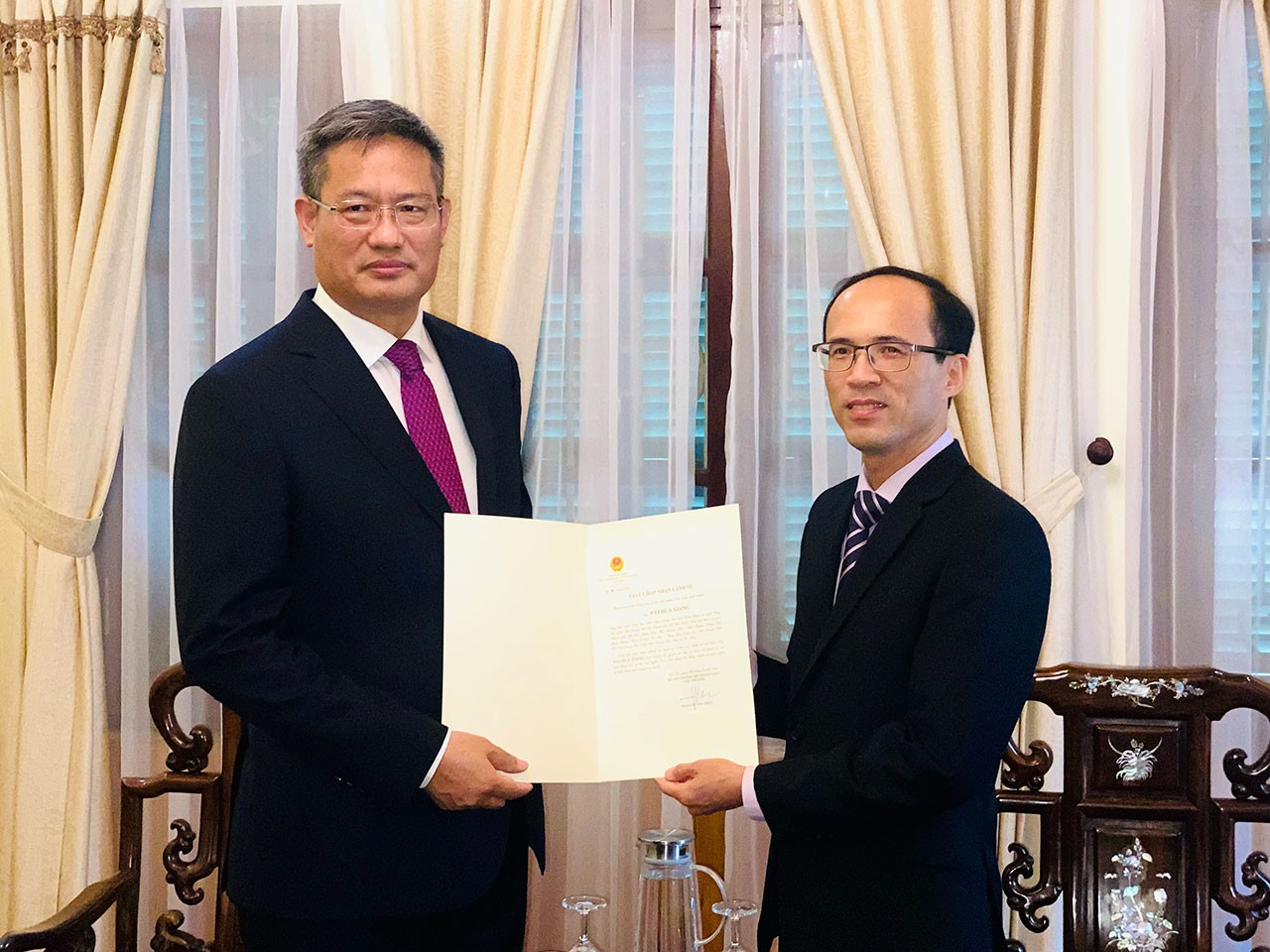 Thứ trưởng Ngoại giao Phạm Quang Hiệu tiếp tân Tổng Lãnh sự Trung Quốc tại TP Hồ Chí Minh