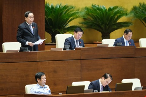 Phó Chủ tịch Thường trực Quốc hội Trần Thanh Mẫn điều hành nội dung làm việc sáng 31/5.