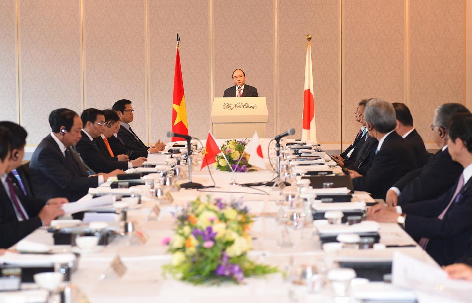 Thủ tướng đối thoại với các tập đoàn thành viên Keidanren, Nhật Bản