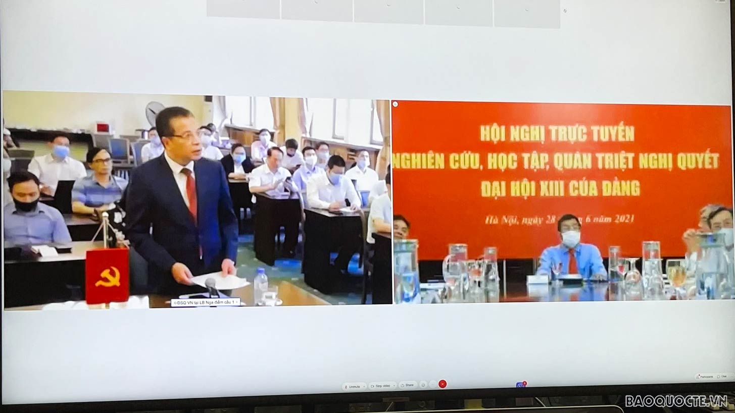 Quán triệt Nghị quyết Đại hội XIII đến các cơ quan đại diện Việt Nam ở nước ngoài