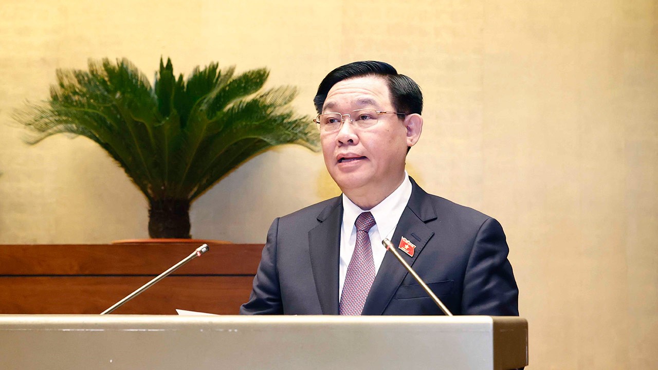 Chủ tịch Quốc hội Vương Đình Huệ phát biểu bế mạc Kỳ họp thứ 3, Quốc hội khóa XV.