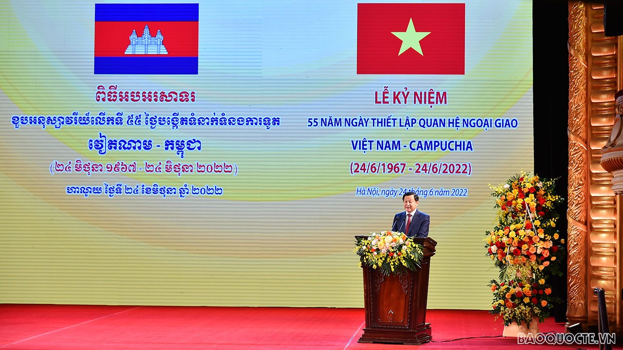 Lễ kỷ niệm 55 năm thiết lập quan hệ ngoại giao Việt Nam-Campuchia