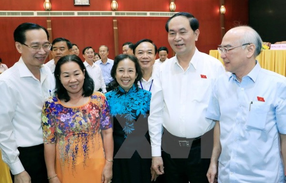 Chủ tịch nước Trần Đại Quang tiếp xúc cử tri Thành phố Hồ Chí Minh