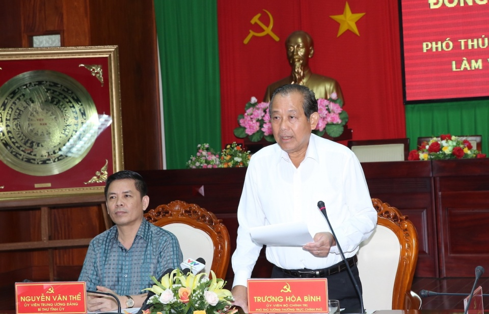 Phó Thủ tướng Trương Hòa Bình làm việc tại tỉnh Sóc Trăng về công tác dân tộc