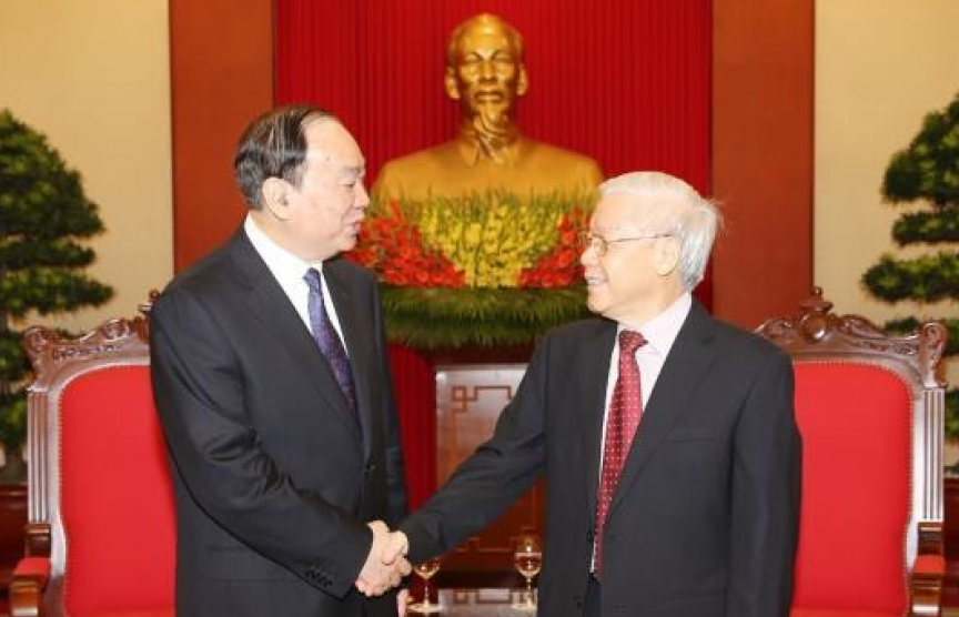 Tổng Bí thư tiếp đoàn đại biểu Đảng Cộng sản Trung Quốc