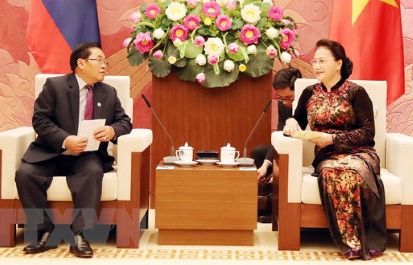 Chủ tịch Quốc hội Nguyễn Thị Kim Ngân tiếp Phó Chủ tịch Quốc hội Lào