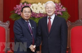 Tổng Bí thư Nguyễn Phú Trọng tiếp Phó Chủ tịch Quốc hội Lào