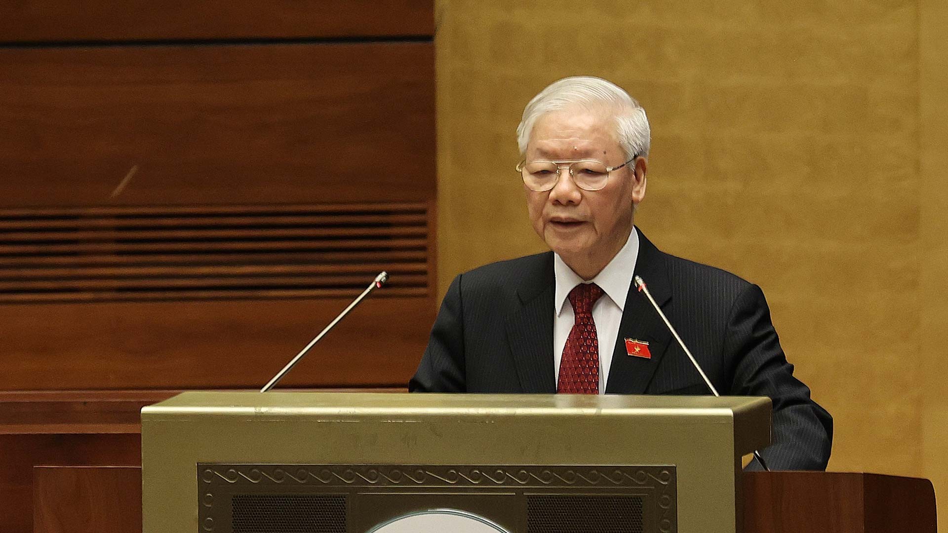 Tổng Bí thư Nguyễn Phú Trọng phát biểu tại Phiên khai mạc Kỳ họp thứ nhất, Quốc hội khoá XV.