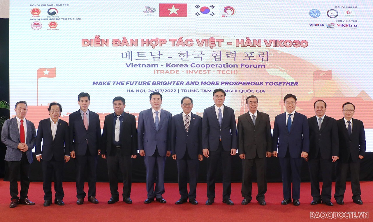 Các đại biểu dự Diễn đàn Hợp tác Việt-Hàn VIKO30 tại Hà Nội. (Ảnh: Anh Sơn)