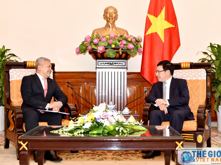 Phó Thủ tướng, Bộ trưởng Ngoại giao Phạm Bình Minh tiếp Đại sứ Indonesia