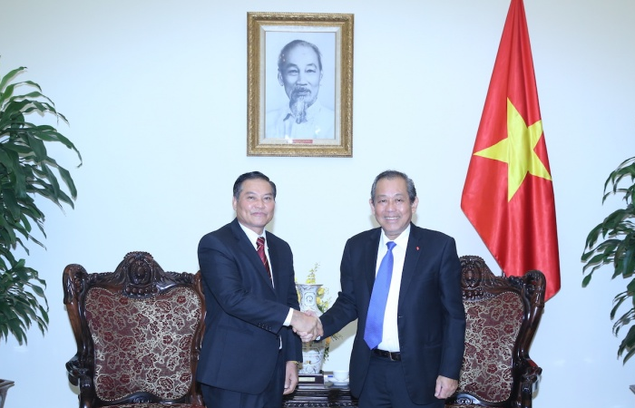 Phó Thủ tướng Trương Hòa Bình tiếp lãnh đạo Ủy ban Trung ương Mặt trận Lào xây dựng đất nước