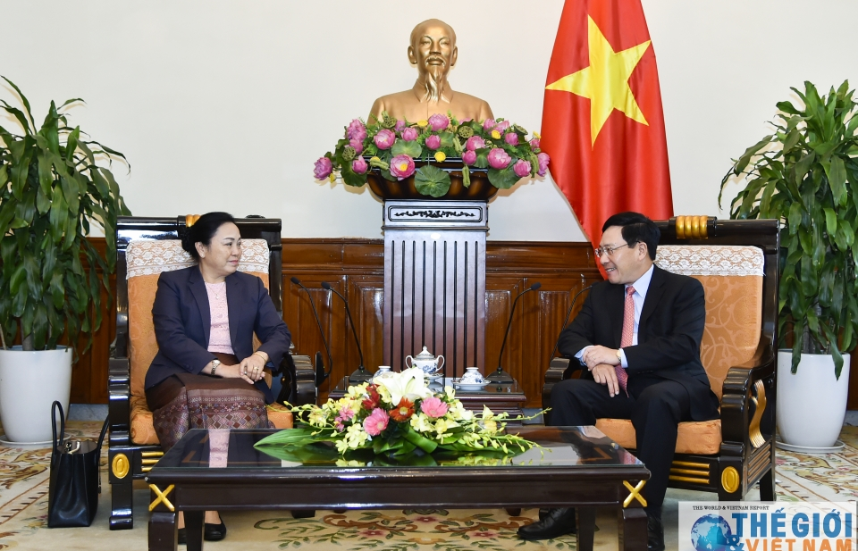 Phó Thủ tướng Phạm Bình Minh tiếp Thứ trưởng Ngoại giao Lào