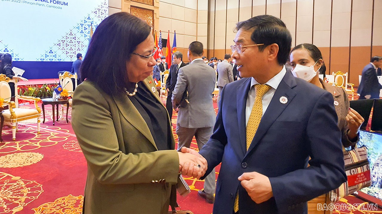 FM Bui Thanh Son attends 29th ARF, having bilateral meetings on sidelines