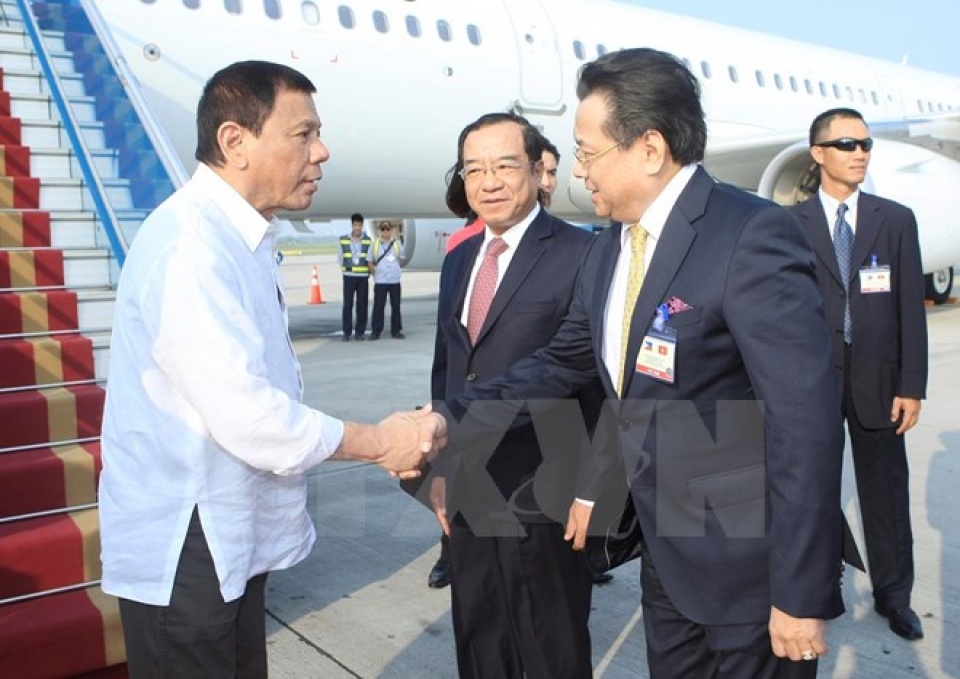 tong thong philippines duterte da den noi bai bat dau tham viet nam