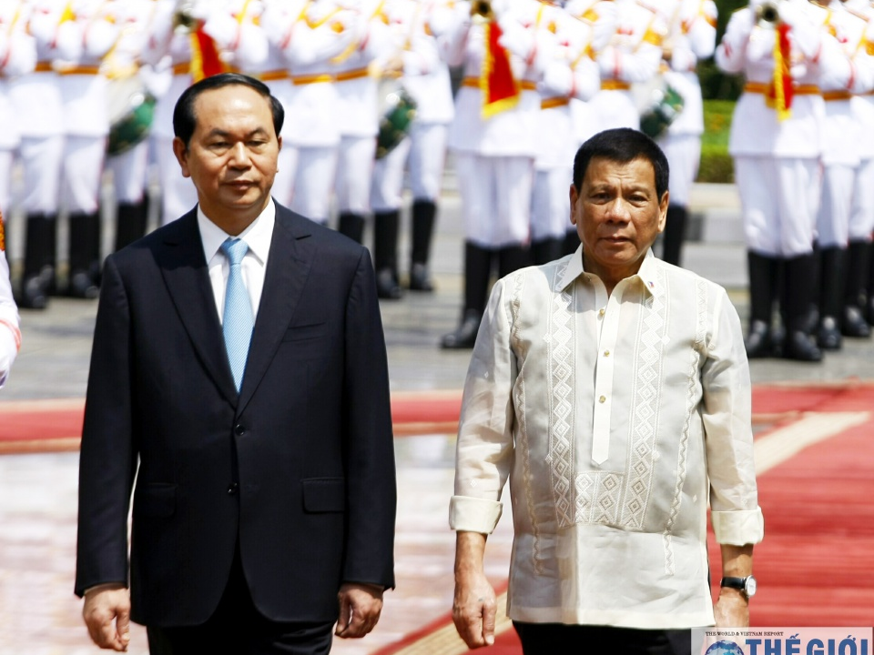 Chủ tịch nước Trần Đại Quang hội đàm với Tổng thống Philippines Rodrigo Roa Duterte