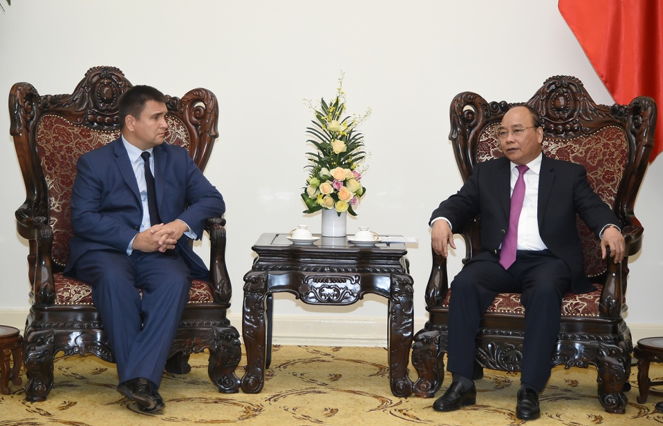 Thủ tướng Nguyễn Xuân Phúc tiếp Bộ trưởng Ngoại giao Ukraine