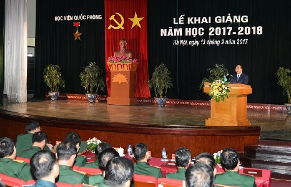 Thủ tướng dự khai giảng tại Học viện Quốc phòng