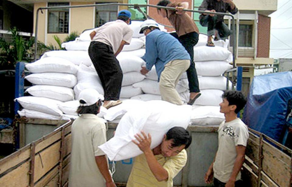 Hỗ trợ gạo cho người dân bị thiệt hại do bão số 10