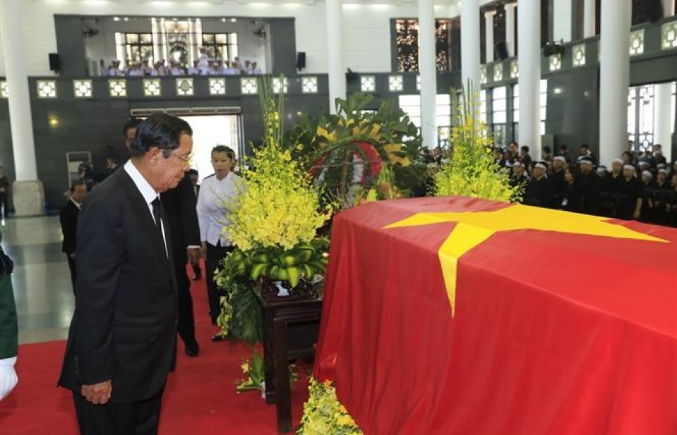Thủ tướng Campuchia và Hàn Quốc viếng Chủ tịch nước Trần Đại Quang