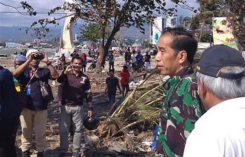 Động đất, sóng thần tại Indonesia: Tổng thống Widodo thăm vùng bị thiệt hại