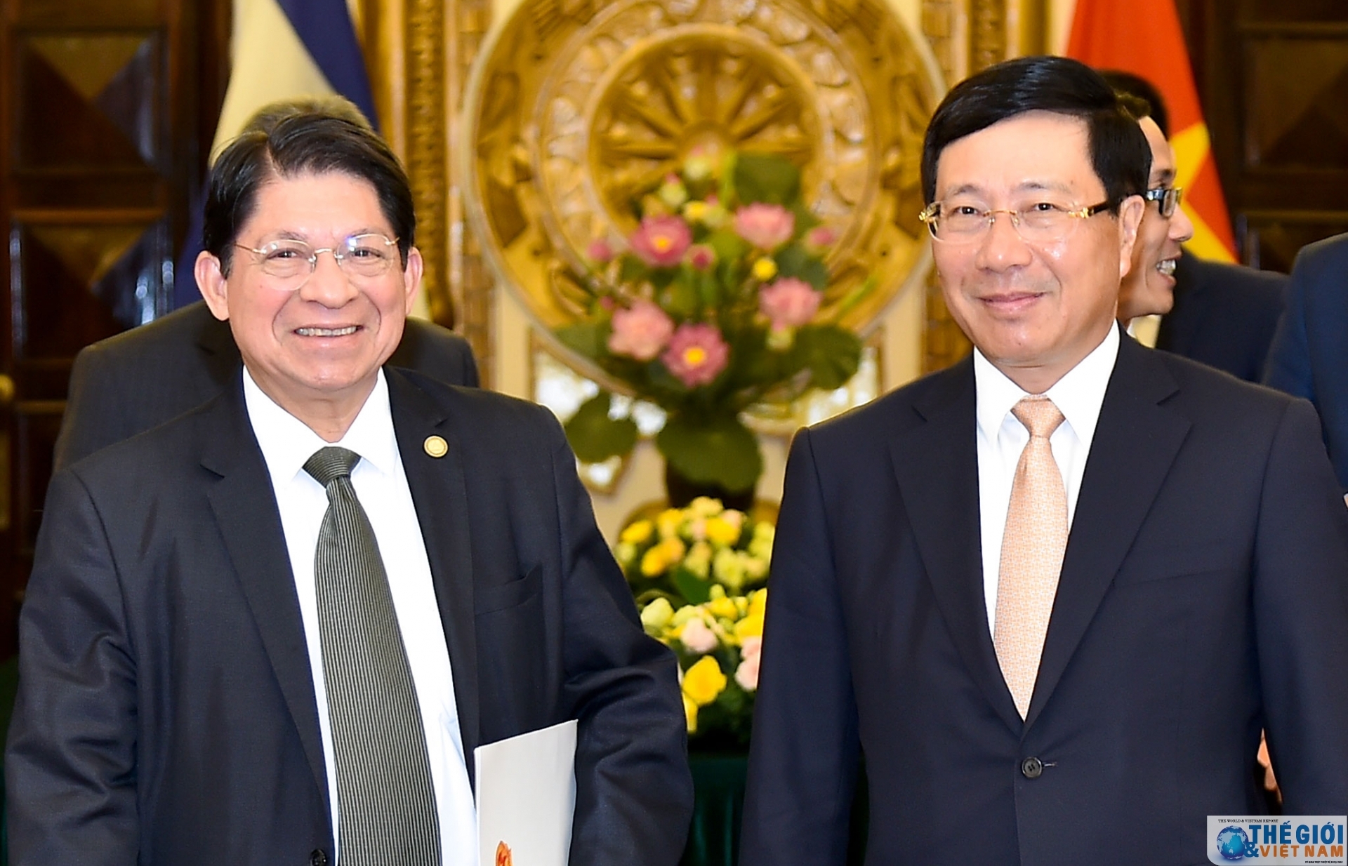 Phó Thủ tướng Phạm Bình Minh đón, hội đàm với Bộ trưởng Ngoại giao Nicaragua Denis Moncada