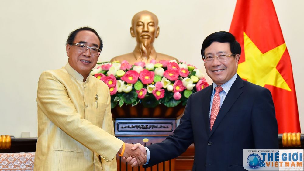 Phó Thủ tướng Phạm Bình Minh tiếp Đại sứ Thái Lan Thani Sangrat chào từ biệt