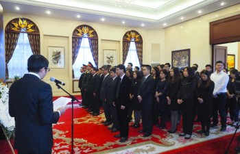 Lễ viếng nguyên Tổng Bí thư Đỗ Mười tại Đại sứ quán Việt Nam tại Trung Quốc