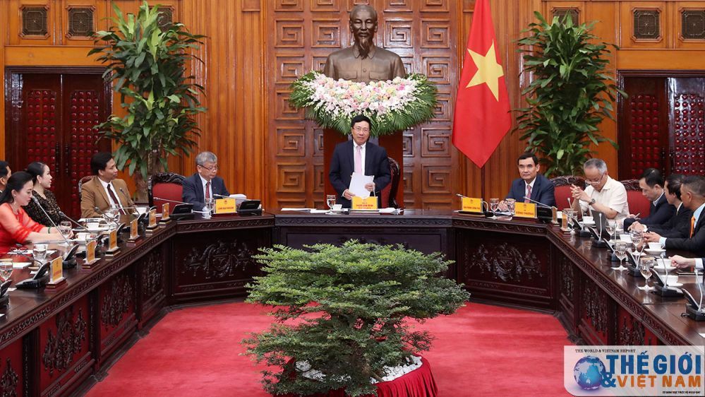 Phó Thủ tướng Phạm Bình Minh tiếp đoàn doanh nghiệp Hiệp hội phát triển hợp tác kinh tế Việt Nam - ASEAN