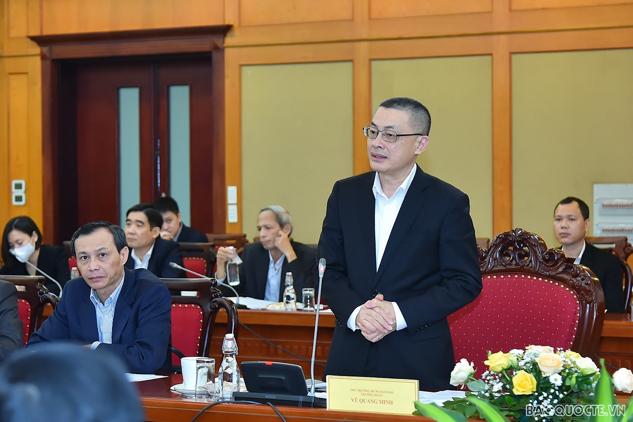 Đoàn Trưởng cơ quan đại diện Việt Nam ở nước ngoài nhiệm kỳ 2021-2024 làm việc tại Bộ Khoa học và Công nghệ