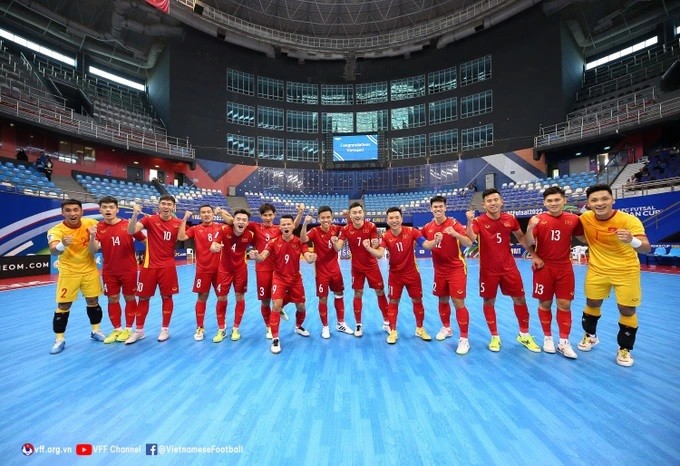 Đội tuyển futsal Việt Nam có cơ hội lớn vào tứ kết. (Nguồn: VFF)