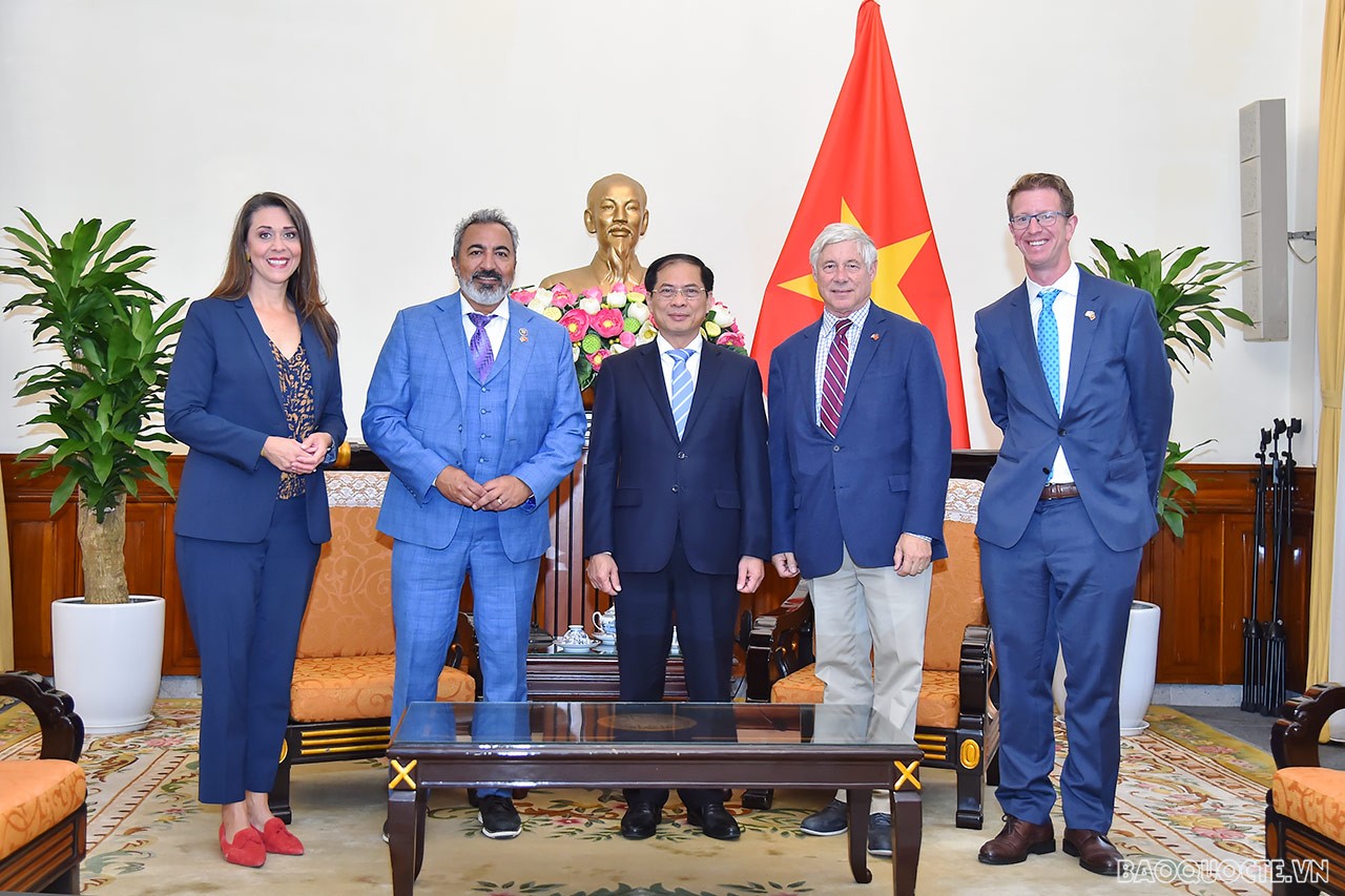 Foreign Minister received US Congressmen, delighted at Vietnam-US ties